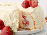No-Bake Strawberry Filled Angel Food Cake