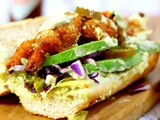 Shrimp Po Boy with Spicy Avocado Remoulade