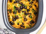 Slow Cooker Chicken Enchiladas Casserole