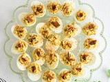Smoked Deviled Eggs with Bacon & Chipotle