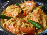 Bhapa Chingri….Golda Chingri…..Shorshe Narkol……..Giant Prawn in coconut Mustard Sauce