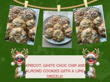 Staci Trollo 5th Cookie Exchange…Apricot,White Choc Chip and Almond Cookies with a Lime Drizzle