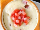 Eggless Vanilla Strawberry Cake in a Cup