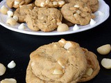 Eggless White Chocolate Macadamia Nut Cookies