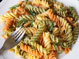 Tri Color Rotini Pasta in Lemon Garlic Sauce