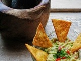 Nachos con Salsa Guacamole