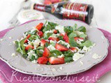 Ricetta Insalata con Casutin Occelli, valeriana, fragole e aceto balsamico