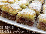 Ricetta quadrotti cocco e marmellata