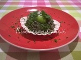 Ricetta risotto al nero di seppia con filettini di seppia aromatizzato al prezzemolo e lime di Michele Mitch Brandi