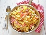 Fettuccine al burro dorato (con prosciutto e limone)