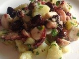 Insalata di patate e polipetti con pinoli