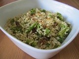 Riso integrale con broccoletti e soia