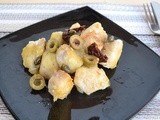 Bocconcini di pesce persico con olive e capperi