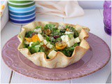 Cestini di piadine con insalata