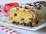 Christmas cranberries pound cake