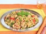 Cous cous con piselli e salmone