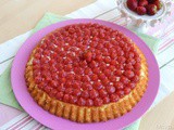 Crostata con base morbida alle fragole