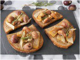 Crostoni con lardo e castagne