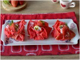 Fagottini di crêpes rossi