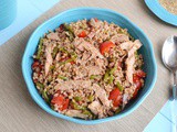 Insalata di farro, fagiolini e tonno