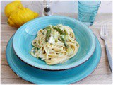 Pasta con asparagi al limone