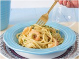 Pasta con gamberi e olive