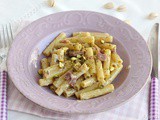 Pasta con pistacchi e pancetta