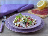 Pasta con robiola e bresaola