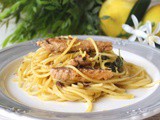 Pasta con sgombro e salvia