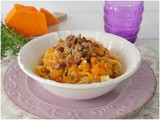 Pasta con zucca e salsiccia