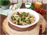 Pasta funghi e piselli