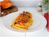 Pasta zucca e speck
