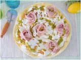 Pizza con mortadella e pistacchi