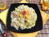 Risotto ai fiori di zucca e prosciutto crudo