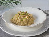 Risotto con crema di funghi e nocciole