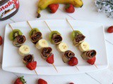 Spiedini di crepes con Nutella e frutta