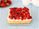 Torta panna e fragole