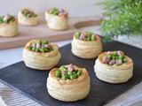 Vol au vent farciti di piselli