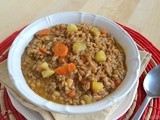 Zuppa di farro con patate e carote