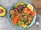 Falafel in padella e poke bowl vegana