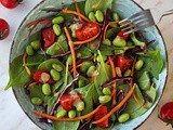 Insalata estiva con dressing al tahin | Rainbow salad with tahini dressing