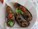 Melanzane al forno ripiene di quinoa | Baked stuffed eggplant with quinoa