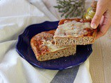Pizza integrale in teglia con lievito madre | Whole wheat sourdough soft pizza recipe