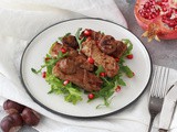 Tempeh al forno con castagne e melagrana