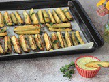 Zucchine al forno light con salsa aioli vegan