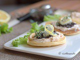 Blini con mousse di salmone