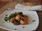 Bocconcini di pollo e funghi al cartoccio