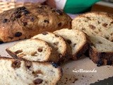 Pane all'uvetta o pan tramvai con lievito madre