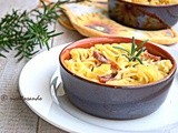 Pasta pasticciata con salame e provola