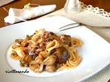 Pasta risottata melanzane e calamari